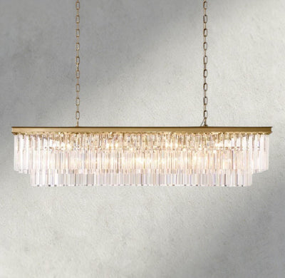 1920S Rectangular Chandelier 40", 49", 59" - cyranlighting