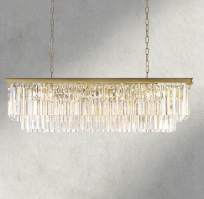 1920S Rectangular Chandelier 40", 49", 59" - cyranlighting