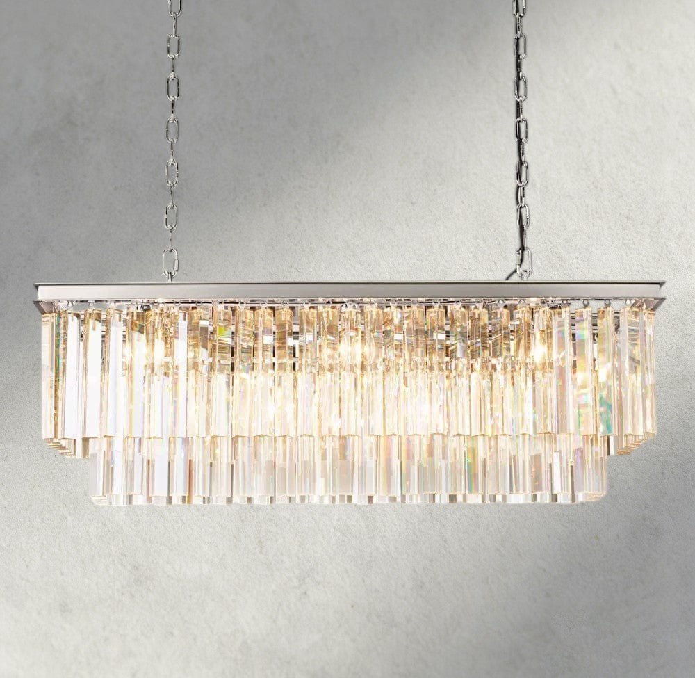 1920S Rectangular Chandelier 40", 49", 59" - cyranlighting