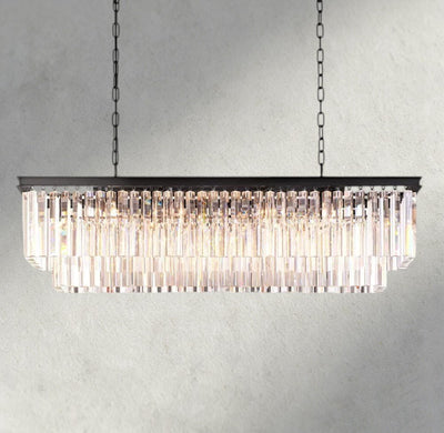 1920S Rectangular Chandelier 40", 49", 59" - cyranlighting