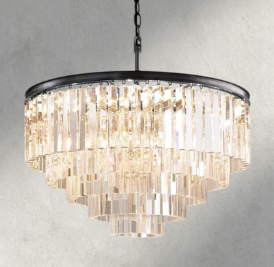 1920s Round Chandelier 20", 32", 44" - cyranlighting