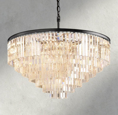 1920s Round Chandelier 20", 32", 44" - cyranlighting