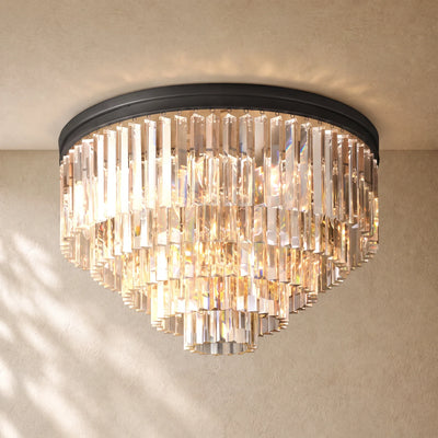 1920s Art Deco Round Flushmount
