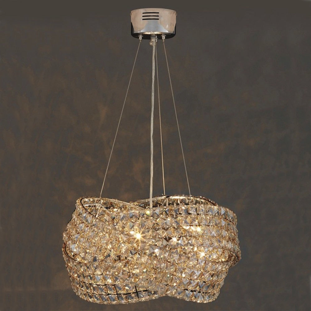 New Crystal Chandelier with Chrome Iron Frame