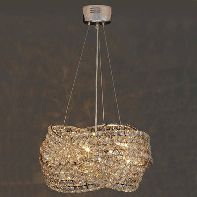 New Crystal Chandelier with Chrome Iron Frame