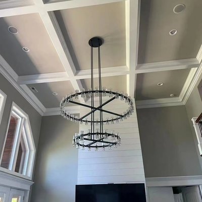 Avecho LED Round Two-Tier Chandelier 60"