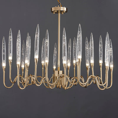 Modern Luxury Brass Glass  chandelier