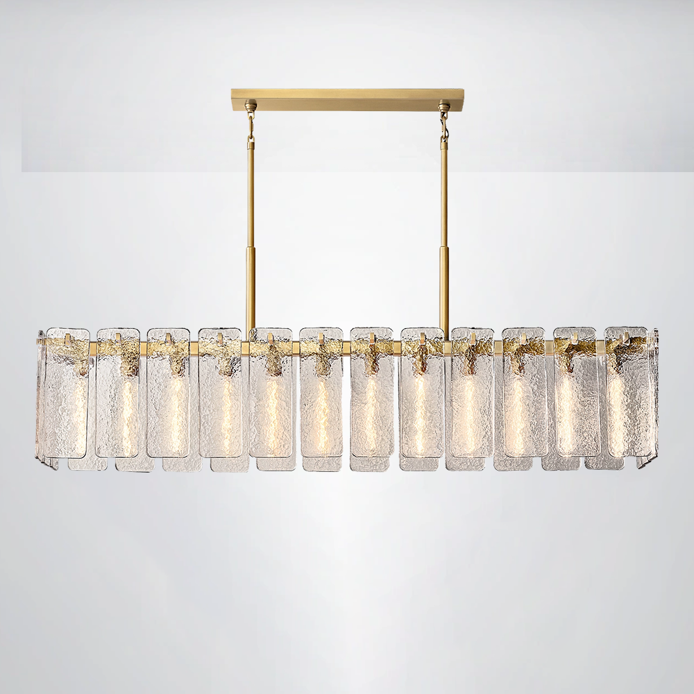 Ascend Glass Rectangular Chandelier 72"