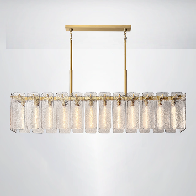 Ascend Glass Rectangular Chandelier 72"