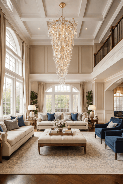 2 - Story Tree Branch Staircase Crystal Chandelier - cyranlamps