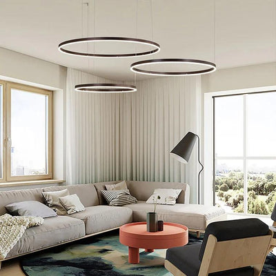 Grandeur Multi Rings Black Chandelier