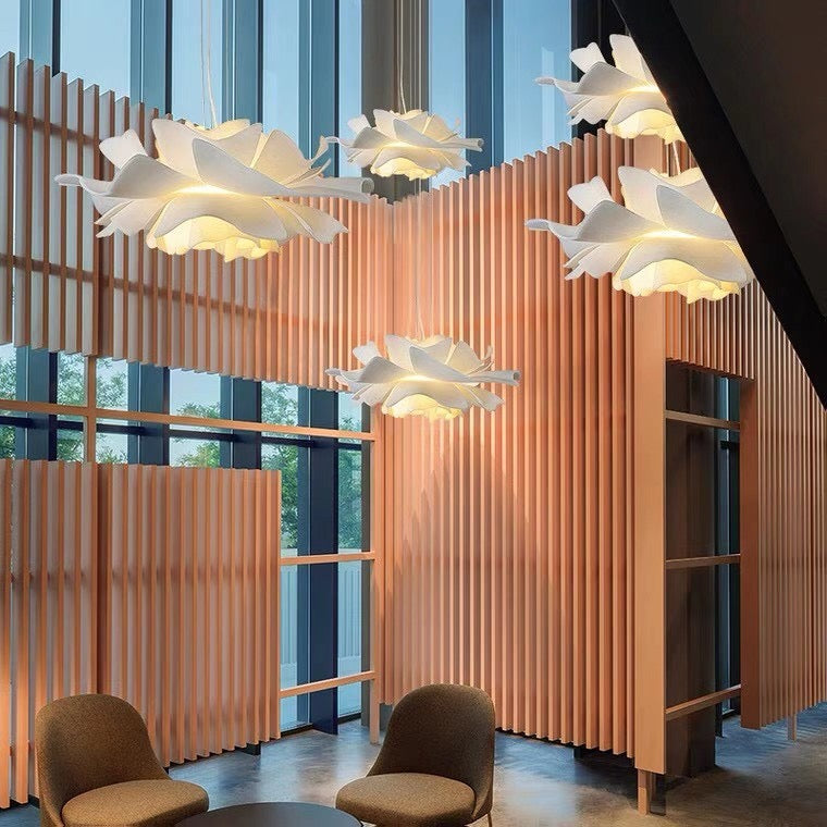 New Arrival  Single White Flower Ceiling Light For Kitchen Dining Room Table