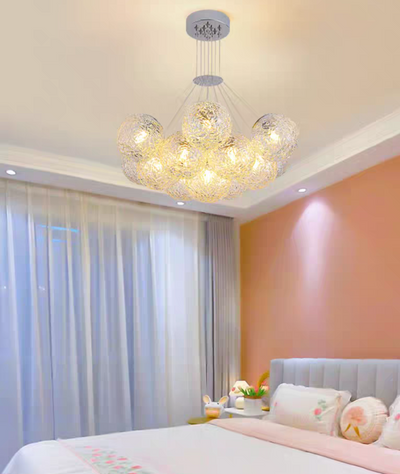 Affordable Nordic Art Water Pattern Glass Bubble Pendant Chandelier for Living/Dining Room/Bedroom