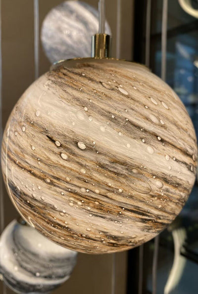 2023 New Nordic Planet Creative Long Pendant Chandelier For Staircase/Foyer/High - ceiling Hallway - cyranlamps