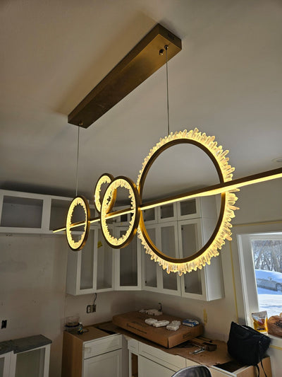 Savoy Crystal Cluster Kitchen Island Chandelier