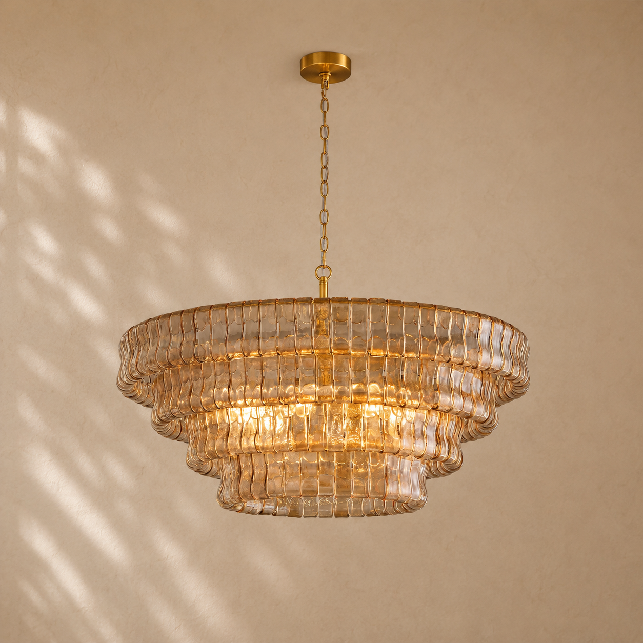 Verdea Round Glass Chandelier