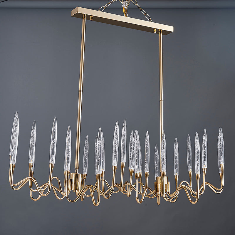 Modern Luxury Brass Glass  Chandelier