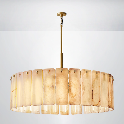 Ascend Alabaster Round Chandelier 48"