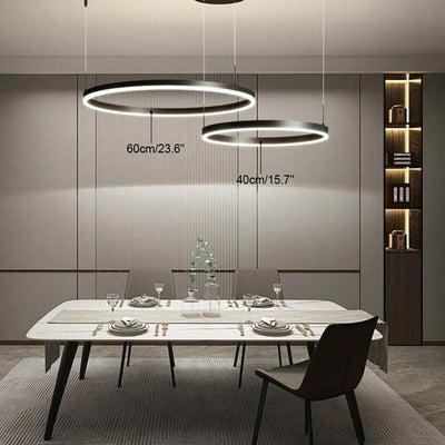 Grandeur Multi Rings Black Chandelier