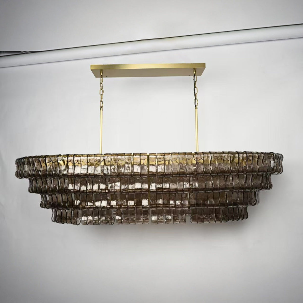 Ghiaccio Glass Oval Chandelier 54''65''