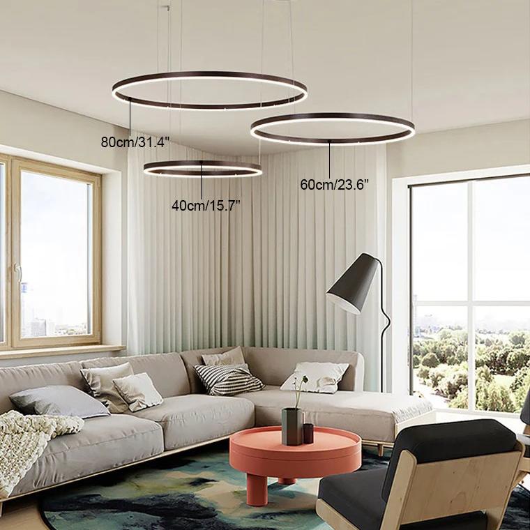 Grandeur Multi Rings Black Chandelier