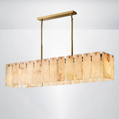 Ascend Alabaster Rectangular Chandelier 72"W