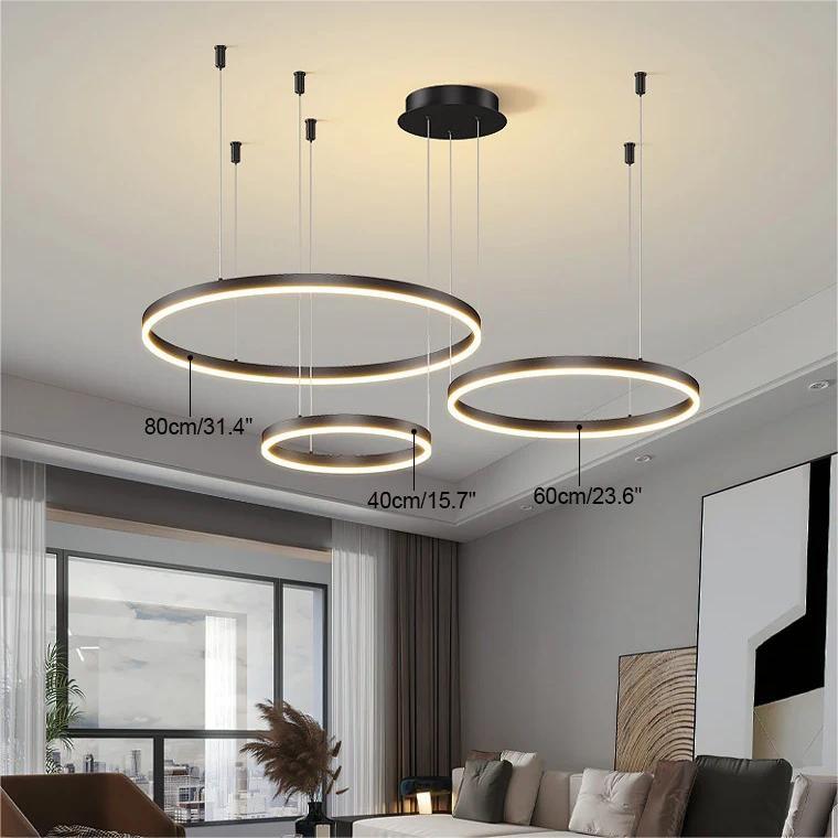 Grandeur Multi Rings Brown Chandelier