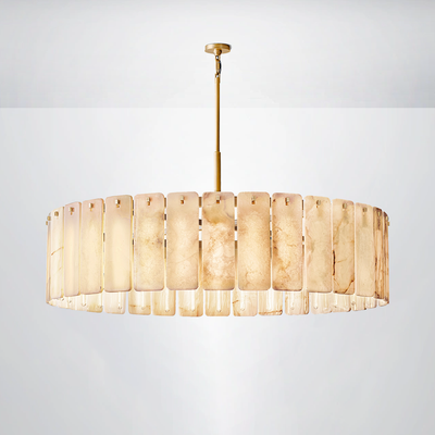 Ascend Alabaster Round Chandelier 60"