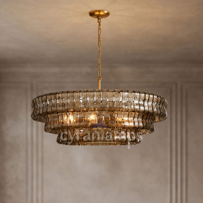 Ghiaccio Glass Round Chandelier