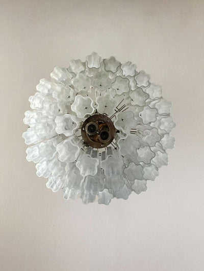 48-Tube Alabaster Chandelier, White