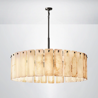 Ascend Alabaster Round Chandelier 48"