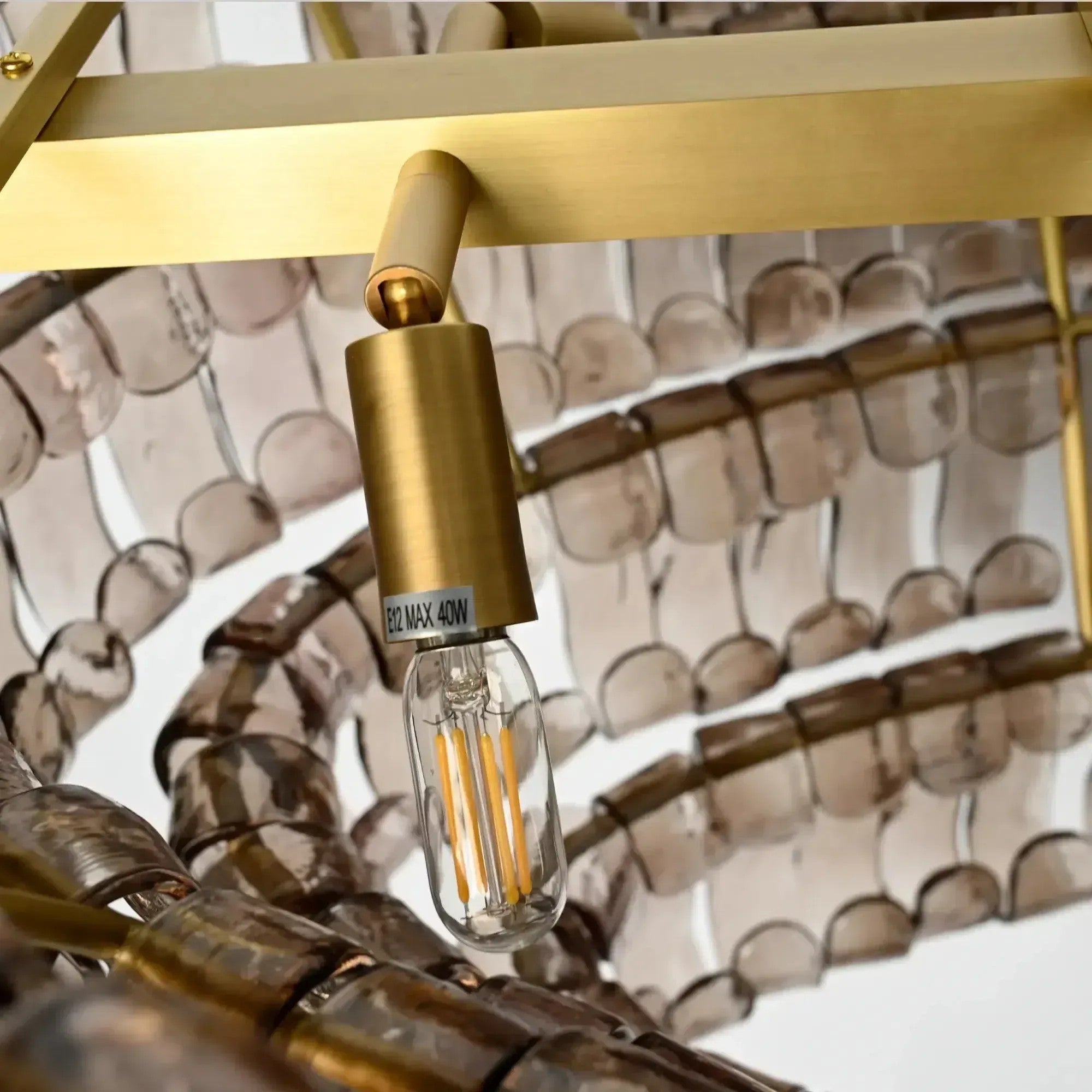 Ghiaccio Glass Oval Chandelier 54''65''