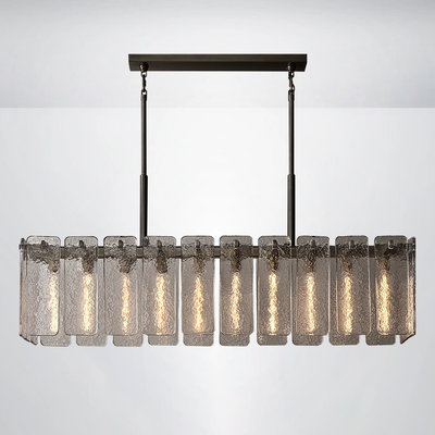 Ascend Glass Rectangular Chandelier 60"