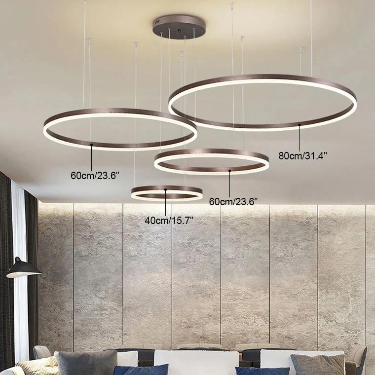 Grandeur Multi Rings Brown Chandelier