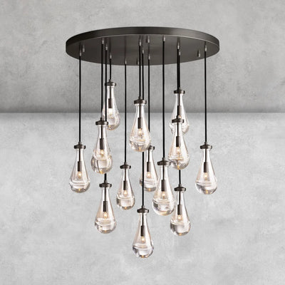 Raindrop Round Chandelier 36"