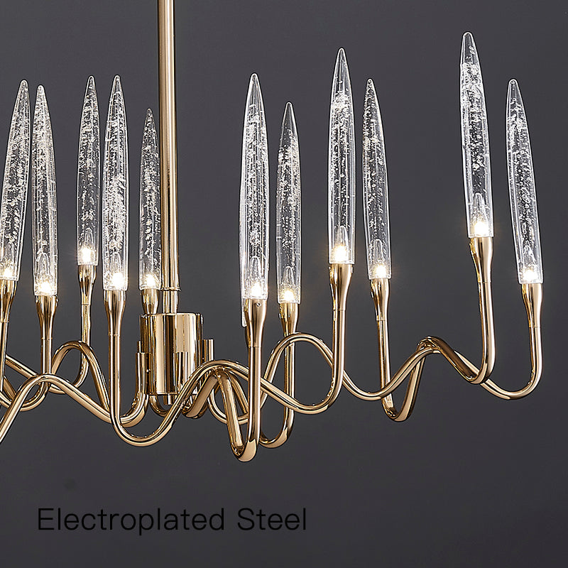 Modern Luxury Brass Glass  Chandelier