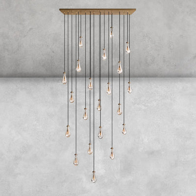 Raindrop Rectangular Chandelier 72"