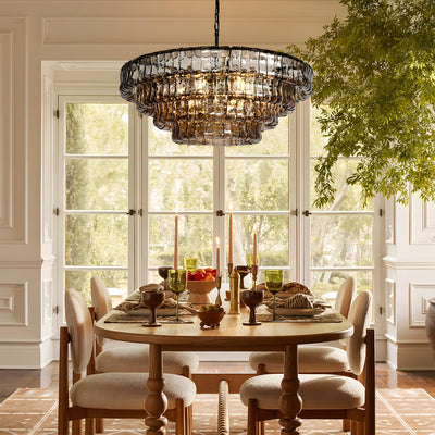 Ghiaccio Glass Round Chandelier
