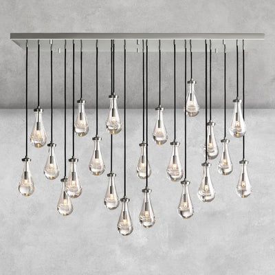 Raindrop Rectangular Chandelier 72"