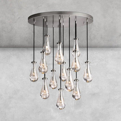 Raindrop Round Chandelier 36"