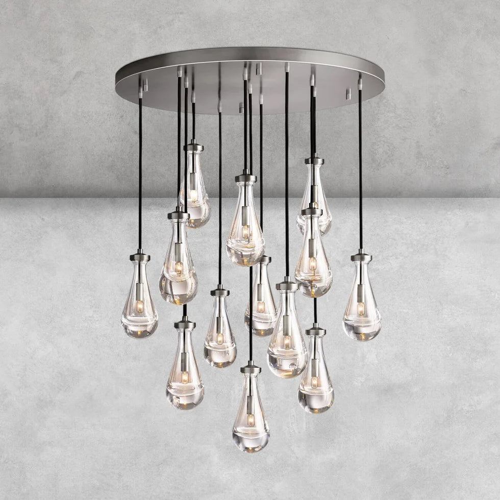 Raindrop Round Chandelier 36"