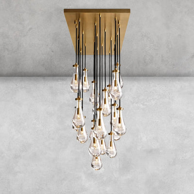 Raindrop Rectangular Chandelier 72"