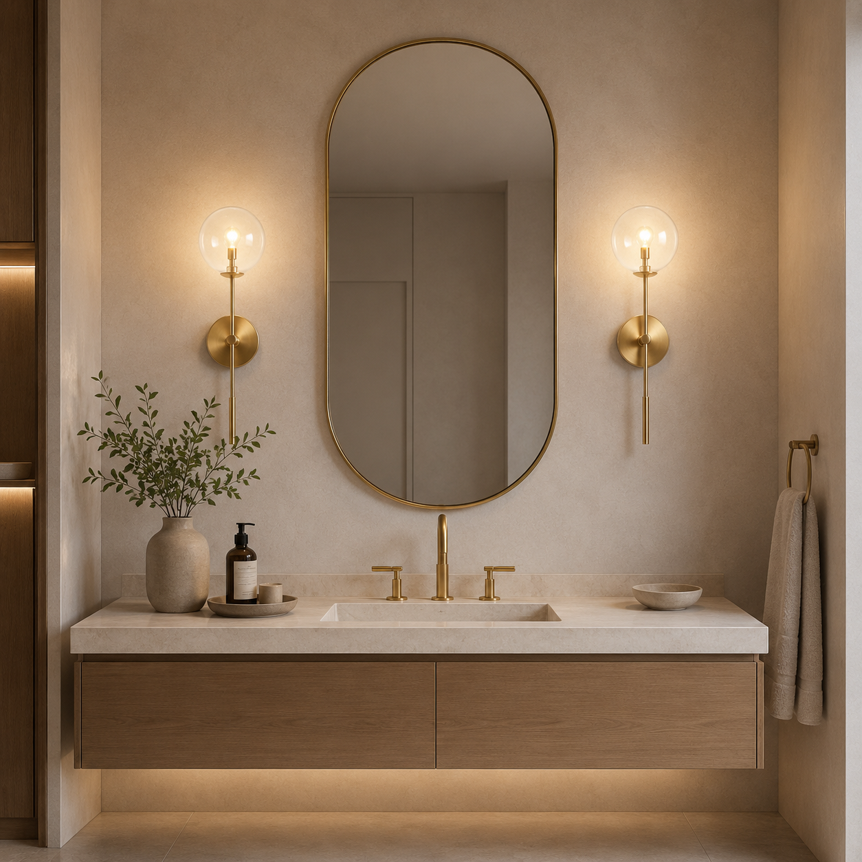 Apollos Glass Ball Wall Sconce