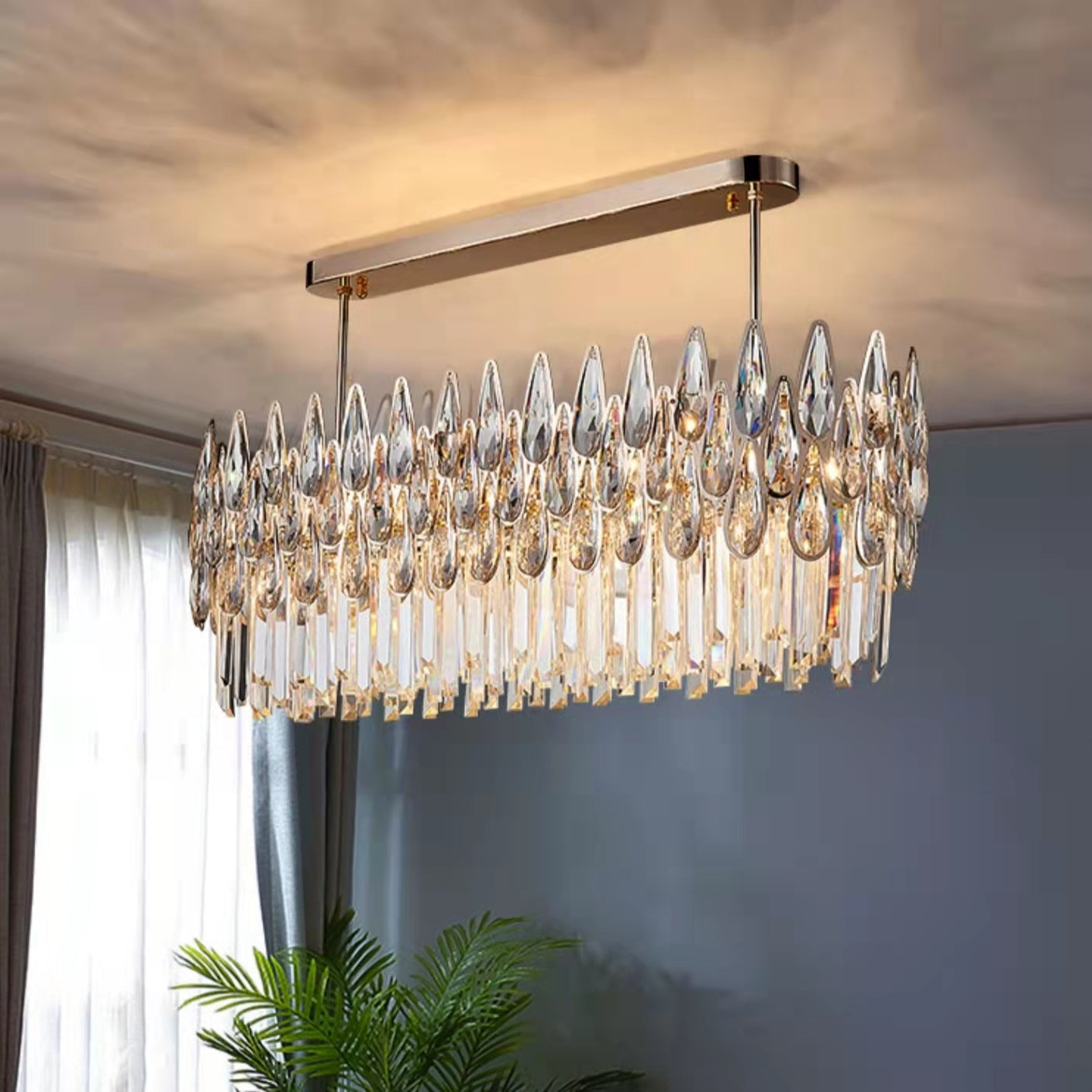 New Arrival Crystal Chandelier Modern Living Room Ceiling Light
