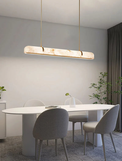 Linear Alabaster Chandelier, Kitchen Island Pendant Light