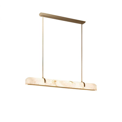 Linear Alabaster Chandelier, Kitchen Island Pendant Light