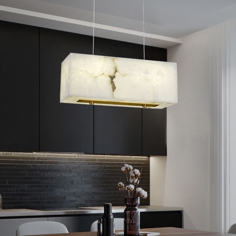 Alabaster Cuboid Chandelier