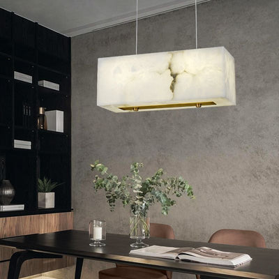 Alabaster Cuboid Chandelier