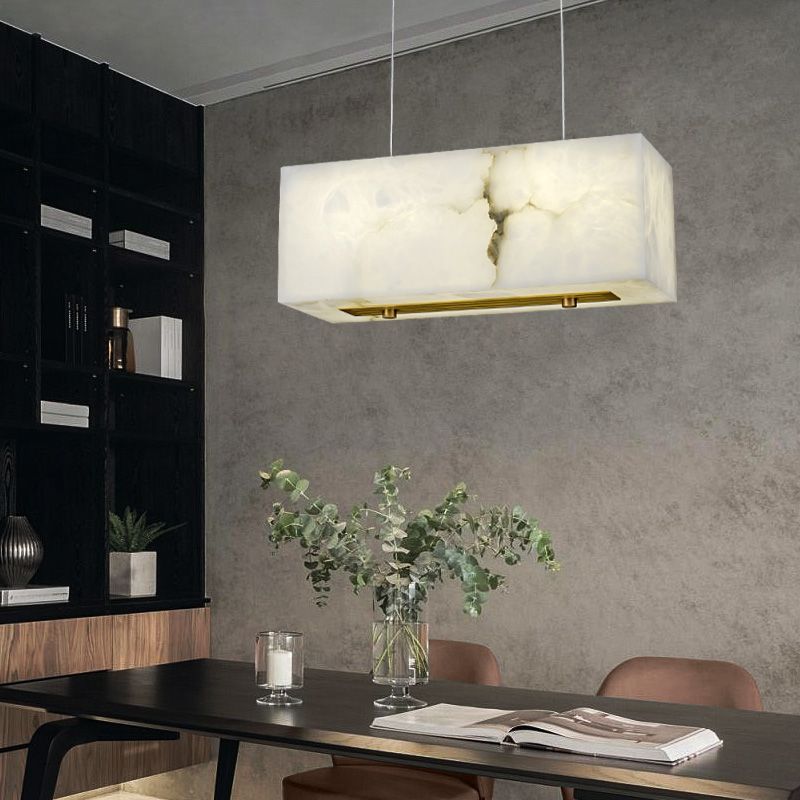 Alabaster Cuboid Chandelier