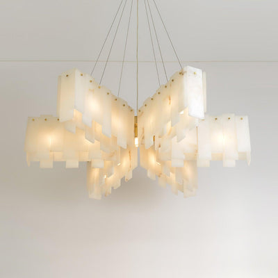 Alabaster Cascade Tiered Chandelier